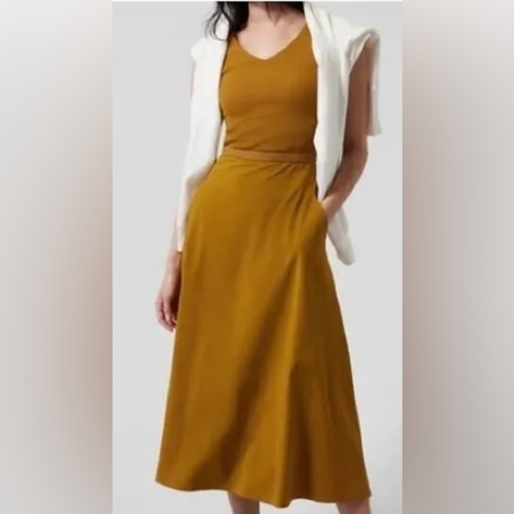 Athleta's Ryder Dress, Large, mustard
